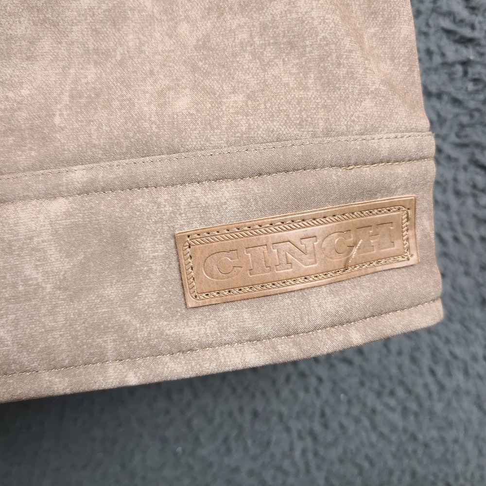 Cinch Concealed Carry Vest Western Tan Faux Suede Full Zip Mens XXL - Picture 4 of 8